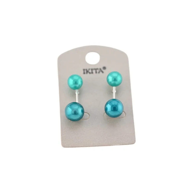 Turquoise pearl earrings by Ikita