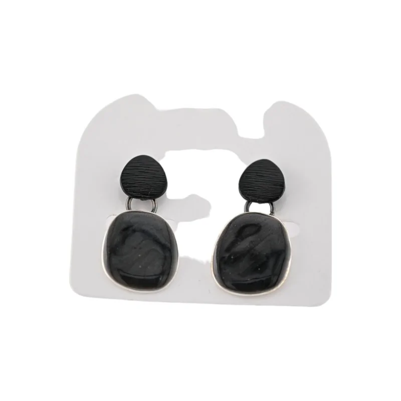 Black designer earrings by Ikita