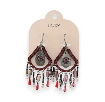 Orecchini boho chic bordeaux di Ikita