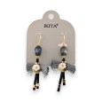 Golden Ikita earrings with tassels