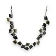 IKITA Black and Grey Geometric Necklace