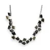 Geometric black and gray necklace IKITA