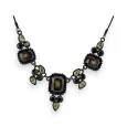 "Baroque necklace Ikita black antique effect"