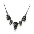 Ikita black baroque necklace with antique effect