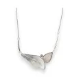 Fantasy Necklace Patinated Gray Leaves from Belle Miss