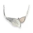 Fantasy Necklace Patinated Gray Leaves from Belle Miss