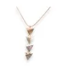 Geometric rose gold-plated necklace with mother-of-pearl diamonds by Ikita