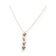 Geometric rose gold-plated necklace with mother-of-pearl diamonds by Ikita