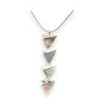 Geometric Diamond Necklace in Mother-of-Pearl and Silver from Ikita