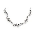 Gray and Black Leaves Necklace from Ikita