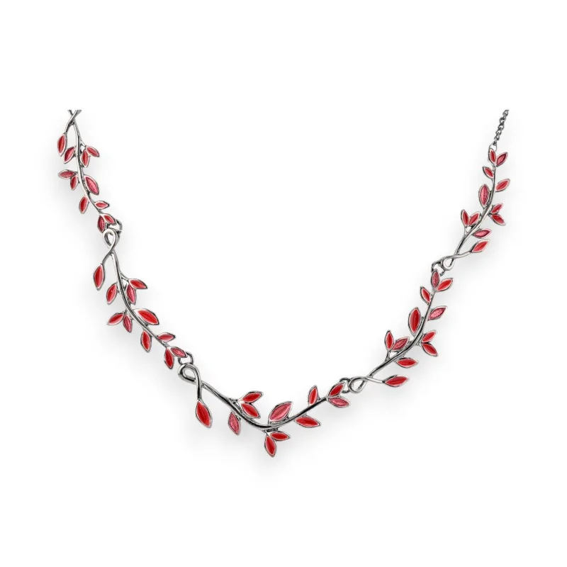 Collana Foglie Rosse di Ikita