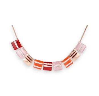 Rose gold-plated fantasy square necklace by IKITA