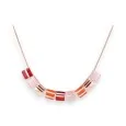 Rose gold-plated fantasy square necklace by IKITA