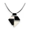 Geometric Fantasy Necklace in black and white from Ikita