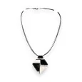 Geometric Black and White Fashion Necklace by Ikita