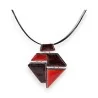 Geometric necklace in red shades from Ikita