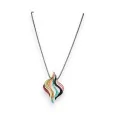 Collier fantaisie Ikita médaillon design multicolore