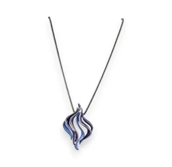 Fantasy Medallion Necklace in blue and purple design from Ikita