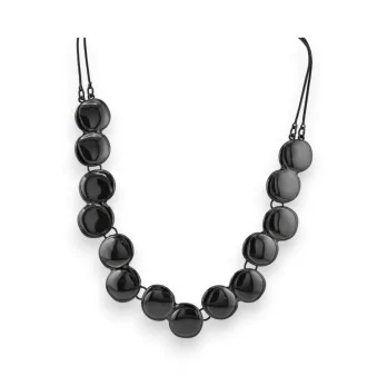 Black Circles Ikita Fancy Necklace