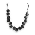 Collier fantaisie Cercles Noirs Ikita