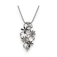 Ikita Gray and Black Floral Fantasy Necklace