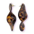 Leopard Pattern Spiral Chip Earrings