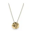 Ikita's geometric relief medallion necklace in aged gold