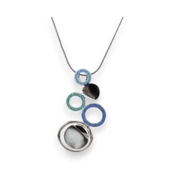 Collana Fantasia Geometria Blu di Ikita