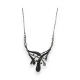 Fashion Necklace with Black Medallion Design by Belle Miss