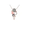 Geometric fancy necklace in pink by Ikita