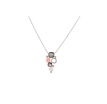 Collana fantasia geometrica rosa di Ikita