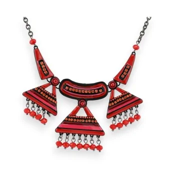 Ethnic Red Necklace by Ikita