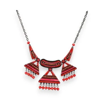 Ethnic Red Necklace by Ikita