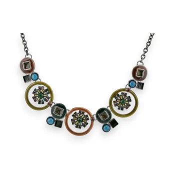 Ikita costume jewelry necklace with autumn medallions