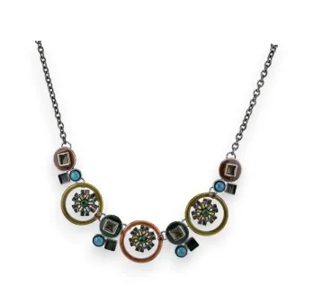 Ikita costume jewelry necklace with autumn medallions