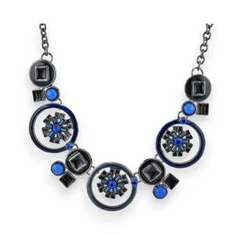 Blue Medallion Necklace by Ikita