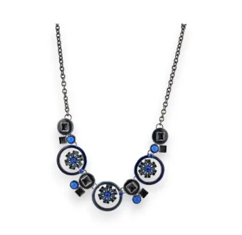 Blue Medallion Necklace by Ikita