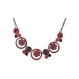 Ikita costume necklace with red medallions