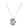 Silver-plated Fantasy Necklace with grey medallion design by Ikita