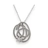 Silver-plated Fantasy Necklace with grey pendant design by Ikita