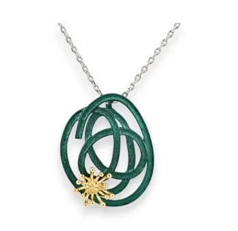 Ikita necklace with emerald design pendant