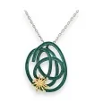 Ikita necklace with emerald design pendant