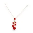 Golden necklace with Red Cluster by Ikita