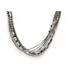 Collier multi-rangs Ikita gris et noir