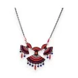 Collar de fantasía bohemio chic Ikita rojo