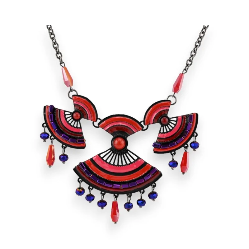 Bohemian chic red Ikita fashion necklace