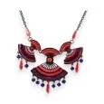 Bohemian chic fashion necklace Ikita red