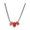 Ikita black costume necklace with colorful rhinestone beads