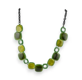 Ikita Square Fantasy Necklace in Khaki Shades