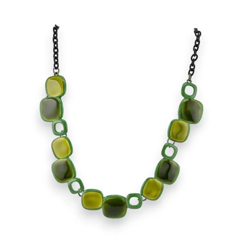 Ikita Square Fantasy Necklace in Khaki Shades